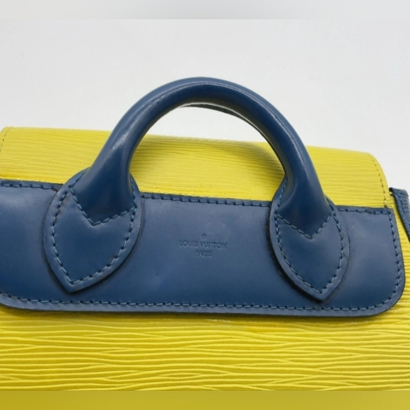 Louis Vuitton Epi Vibrant Yellow & Blue Eden PM 2Way Crossbody Bag W/Box/Keys/DB - Picture 8 of 16